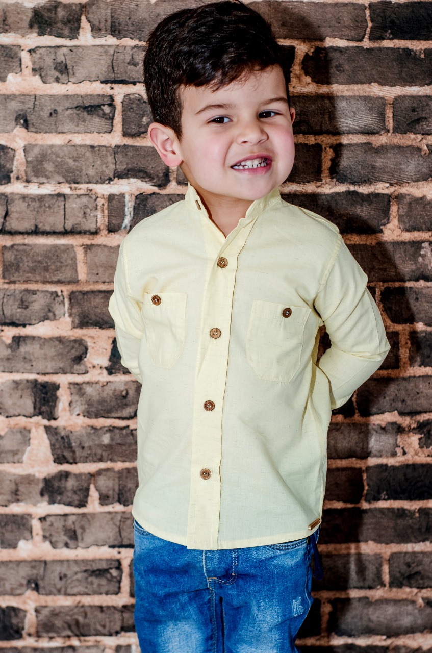 Camisa Social Gola Padre Ifantil