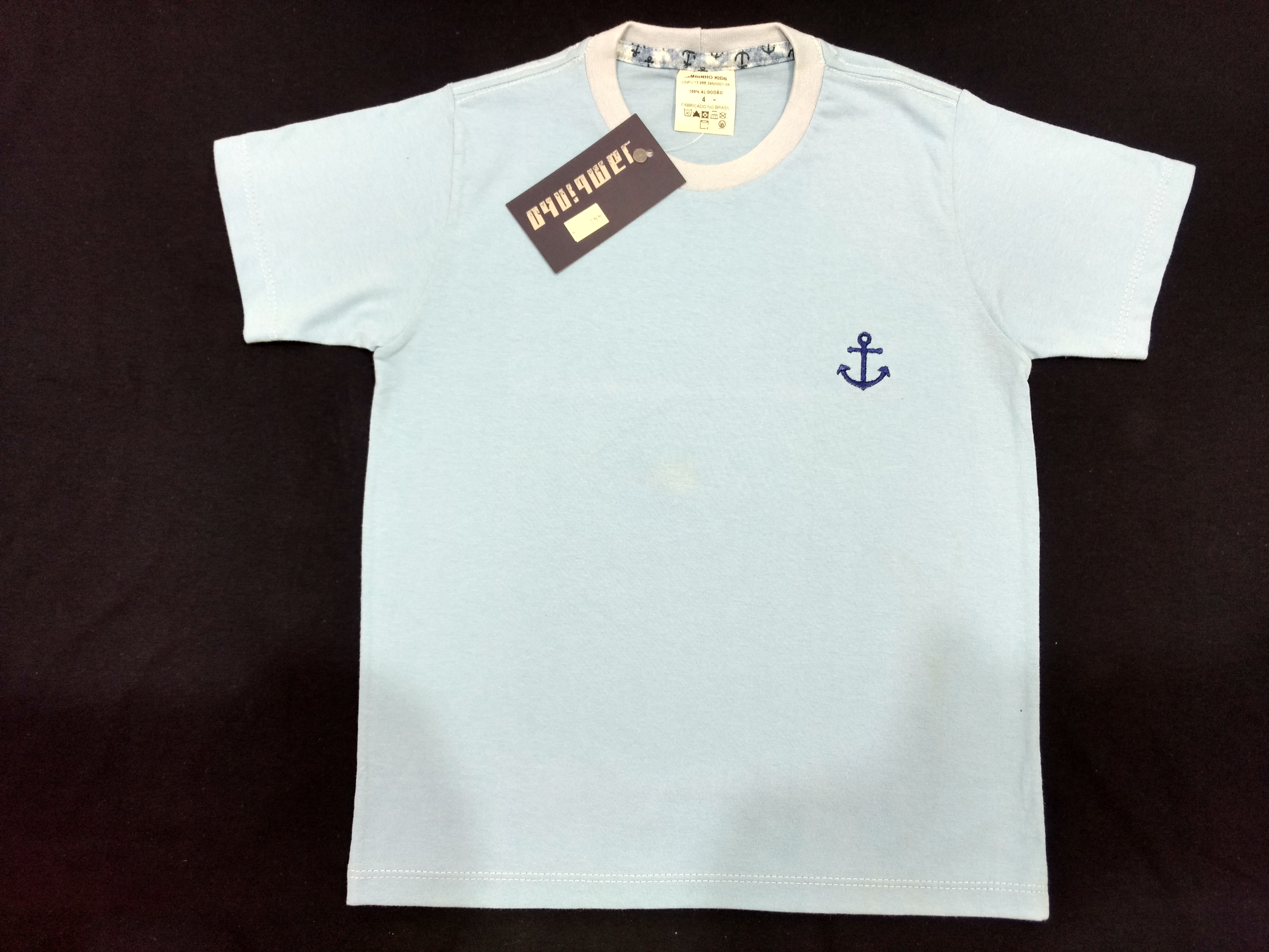 Camiseta bordado algodão infantil