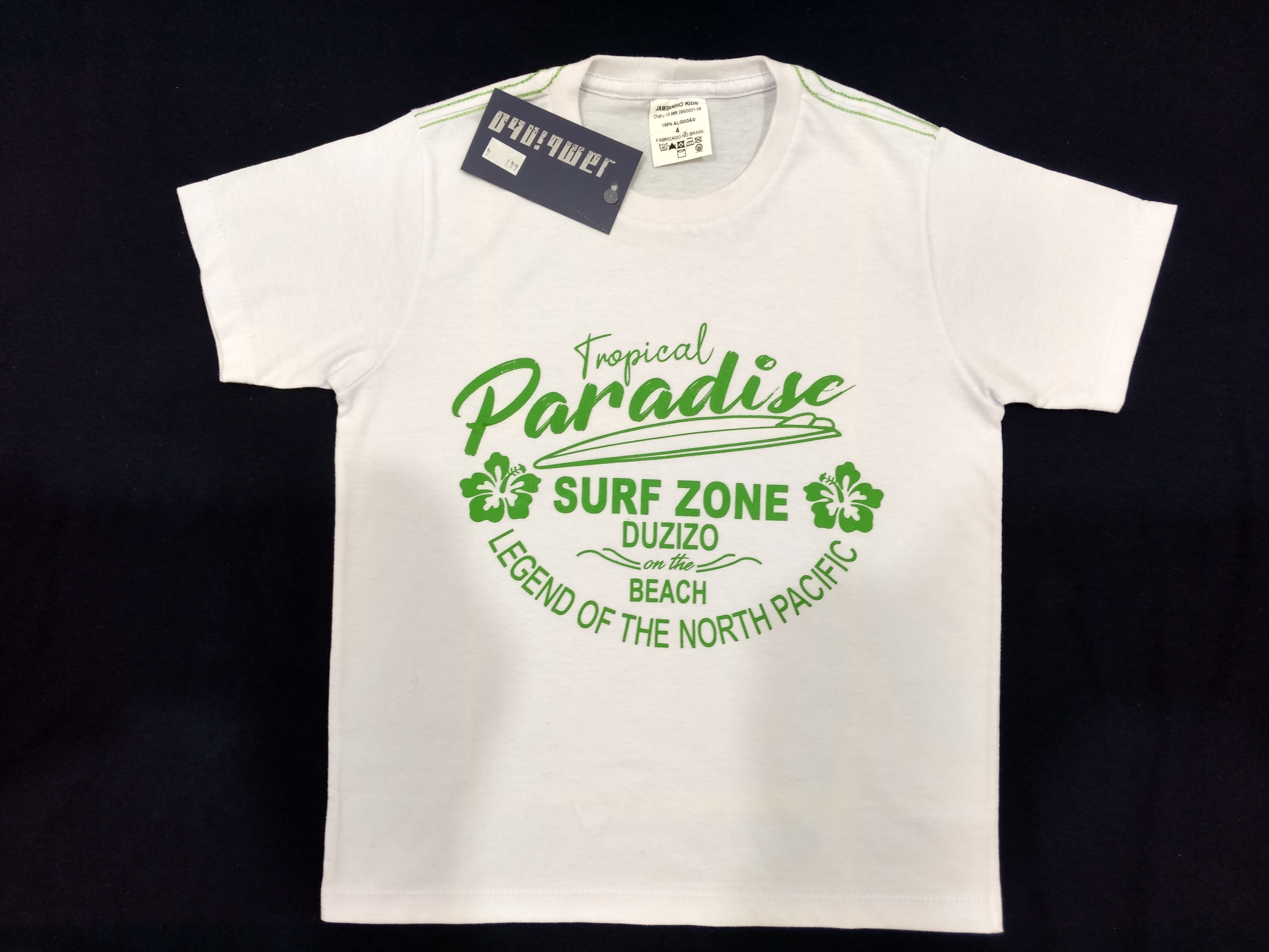 Camiseta algodõo estampada infantil