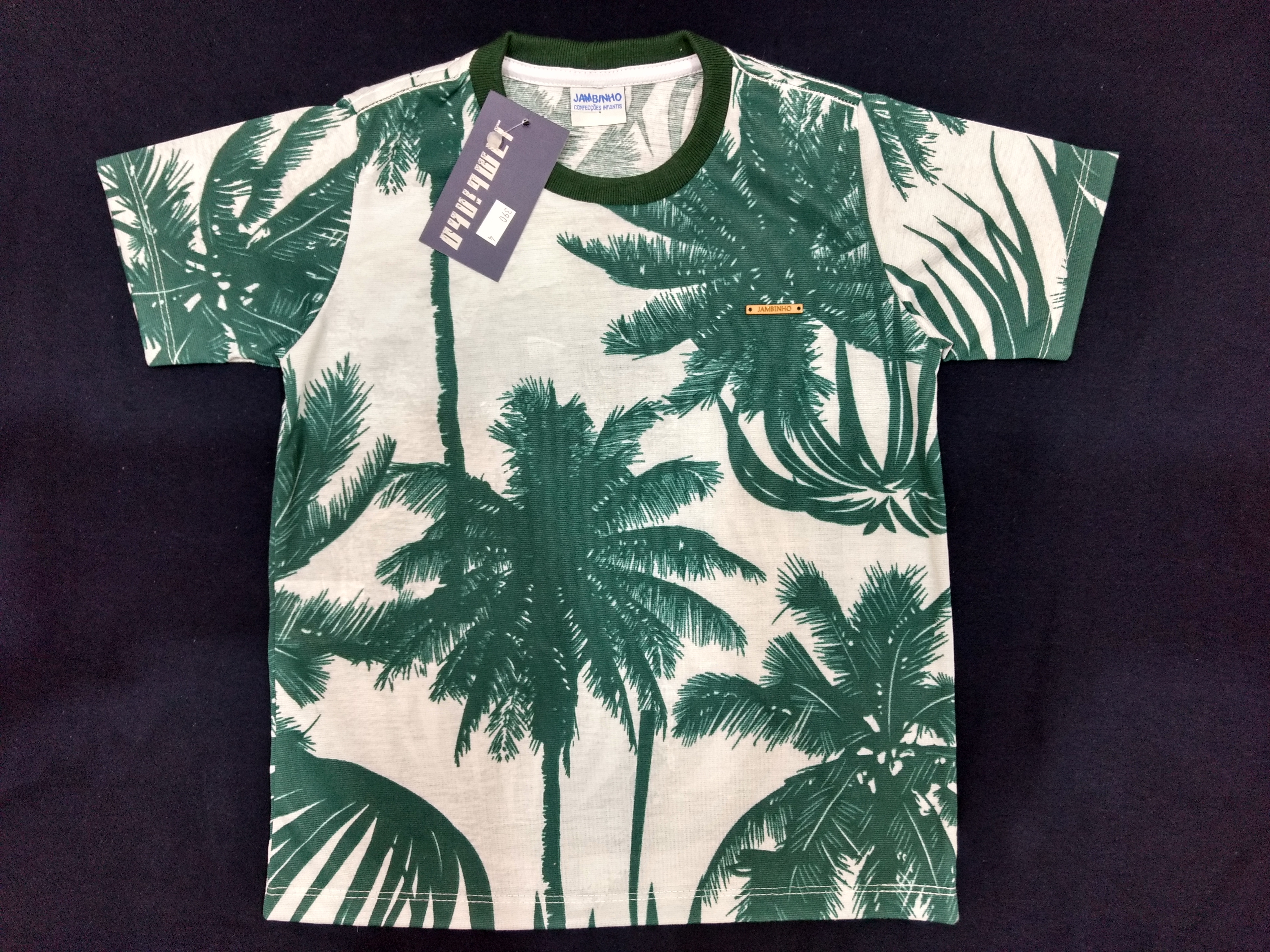 Camiseta estampada malha algodão infantil